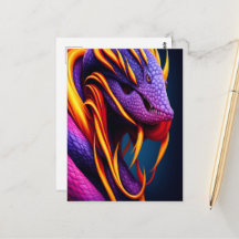 Cobra Cobra com cor de laranja e escamas roxas vib