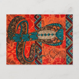 Cartão Postal Cobra Colorida