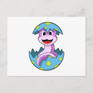 Cartão Postal Cobra com casca de ovo