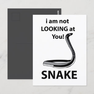 Cartão Postal Cobra Eu Não Estou Olhando Para Você Cobra Engraça