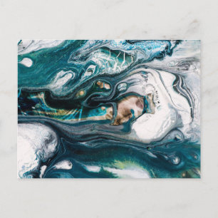 Cartão Postal COBRE BRANCA DE IMPRESSÃO DE abstrato ART
