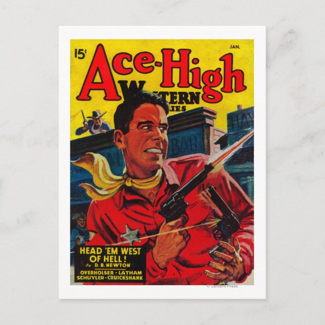Cartão Postal Cobrir 3 da Ace High Magazine (Frente)
