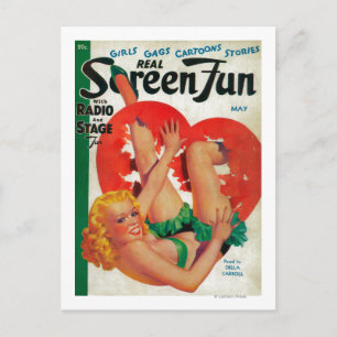 Cartão Postal Cobrir da Revista Real Screen Fun