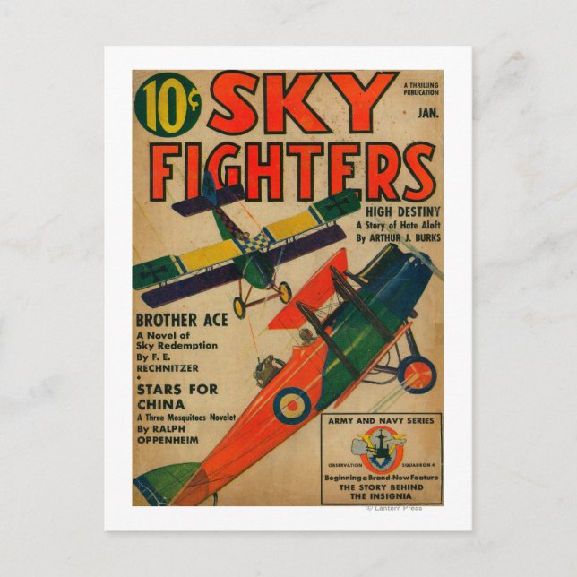Cartão Postal Cobrir da revista Sky Fighters (Frente)