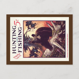 Cartão Postal "Cobrir de caça e pesca de vindima"