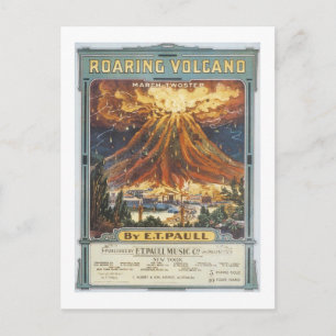 Cartão Postal Cobrir de canalização de Volcano para Vintage