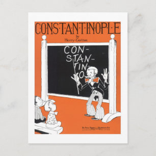 Cartão Postal Cobrir de Canalizador de Constantinopla Vintage