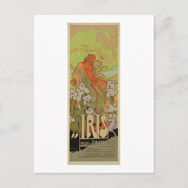 Cartão Postal Cobrir de Score e Libretto da ópera Iris, 1 (Frente)