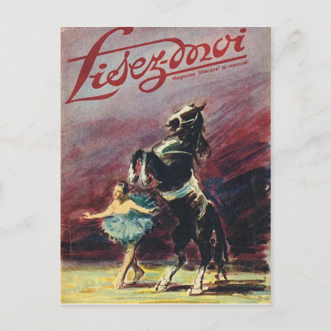 Cartão Postal Cobrir, Lisez-Moi, performance de circo (Frente)