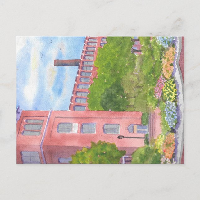 Cartão Postal Cocheco Mills Courtyard Dover NH (Frente)