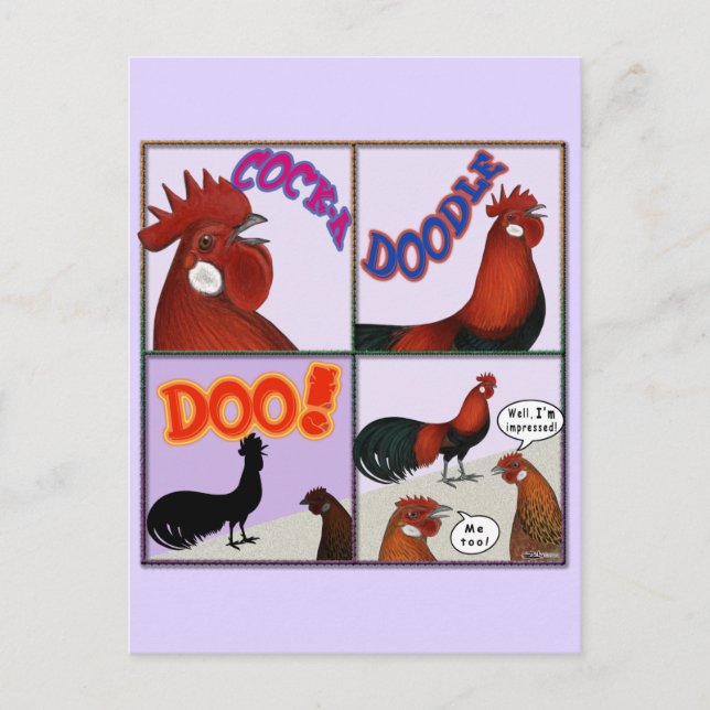 Cartão Postal Cock-A-Doodle-Doo! (Frente)