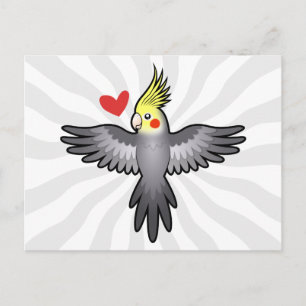 Cartão Postal Cockatiel Love