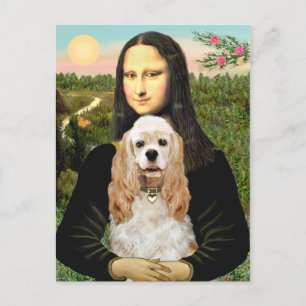 Cartão Postal Cocker (Buff) - Mona LIsa