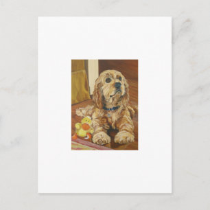 Cartão Postal Cocker Spaniel Bege