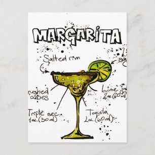 Cartão Postal Cocktail Recebe Margarita