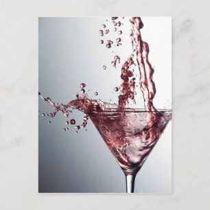 Cartão Postal Cocktail rosa 3