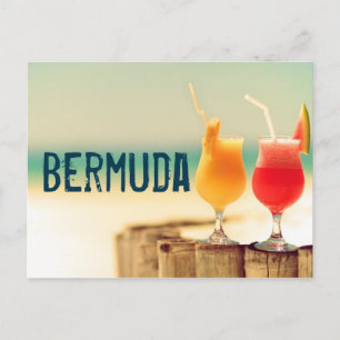 Cartão Postal Cocktails de Bermudas