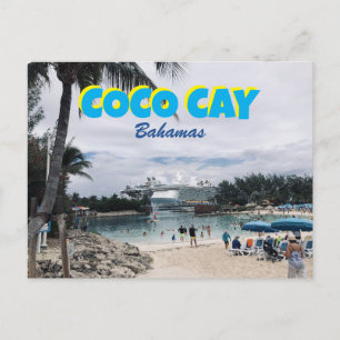 Cartão Postal Coco Cay Bahamas Cruzeiro de Navio Viagem