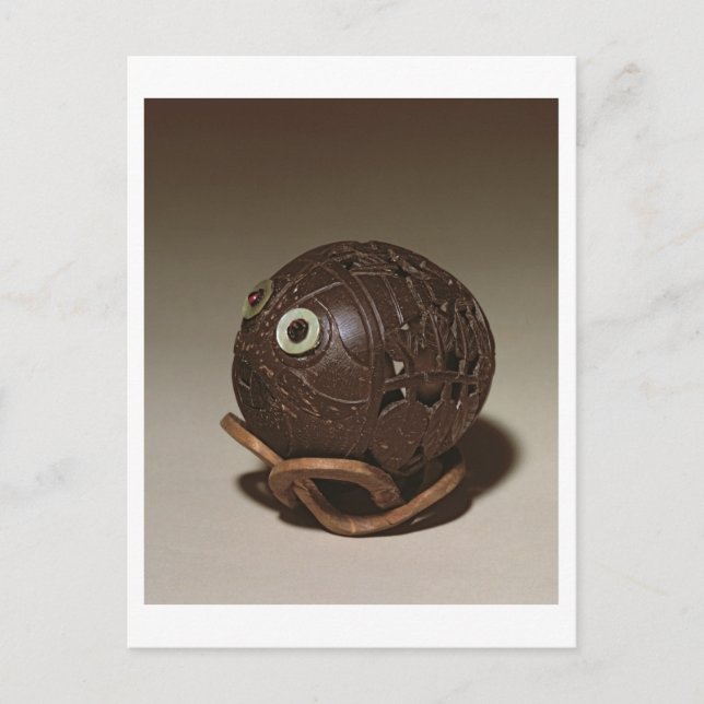 Cartão Postal Coco esculpido num rosto, c.1895 (Frente)