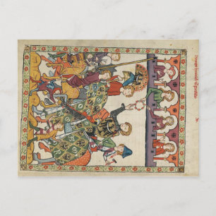 Cartão Postal Codex Mansesse - Herzog Heinrich von Breslau Postk