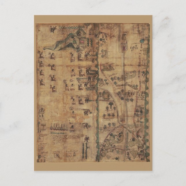 Cartão Postal Codex Quetzalecatzin (1593) (Frente)