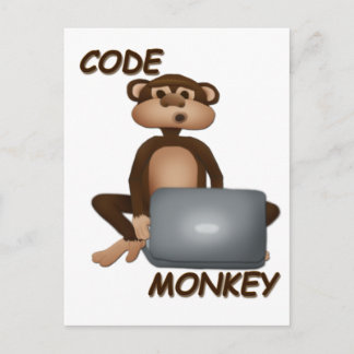 Cartão Postal Codifique o macaco