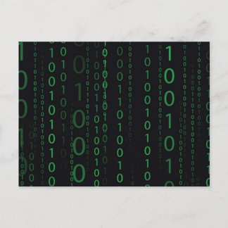 Cartão Postal Código Binário Descendente