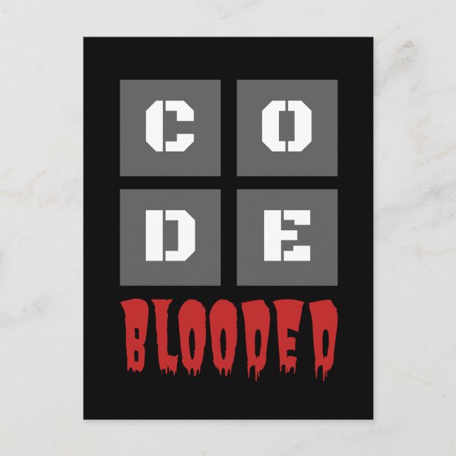 Cartão Postal CÓDIGO Codificado Programador de Computador Engraç (Frente)