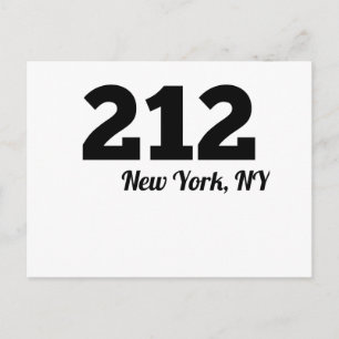 Cartão Postal Código de área 212 New York NY
