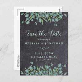 Cartão Postal Código de QR Russo Eucalyptus Casamento Salvar Dat