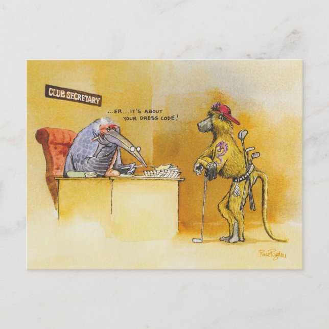 Cartão Postal Código de vestimenta (Frente)