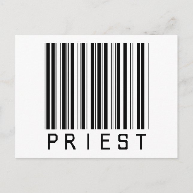 Cartão Postal Código do Bar de Priest (Frente)