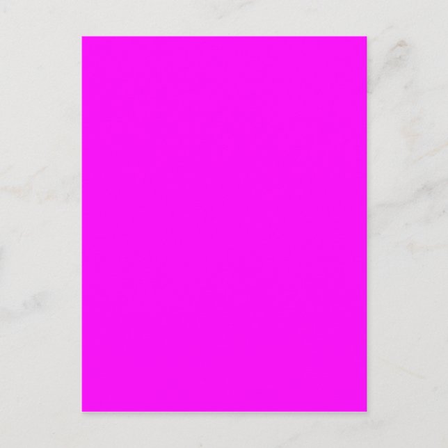 Cartão Postal Código hexadecimal cor-de-rosa claro FF00FF (Frente)