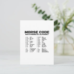 Cartão Postal Código Morse Alfabeto Fonético OTAN