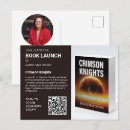 Cartão Postal Código QR de Foto de Promoção do Autor no Lançamen