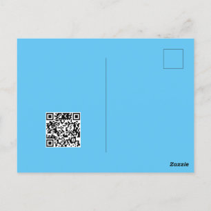Cartão Postal Código QR de respingo de água de homem grunge mono