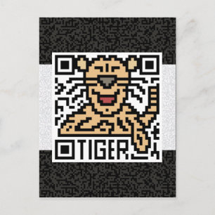 Cartão Postal Código QR do Tigre