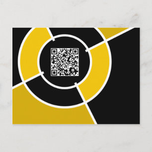 Cartão Postal código QR dos olhais laranja