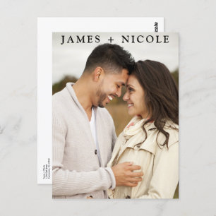 Cartão Postal Código QR moderno Verificável Casamento Salve a Da