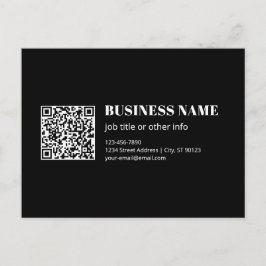 Cartão Postal Código QR personalizado e texto retrô-moderno edit