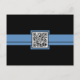 Cartão Postal Código QR profissional: fita azul