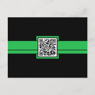 Cartão Postal Código QR profissional: fita verde