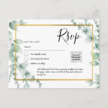 CÓDIGO QR RSVP Eucalyptus Deixa Casamento Verde Po