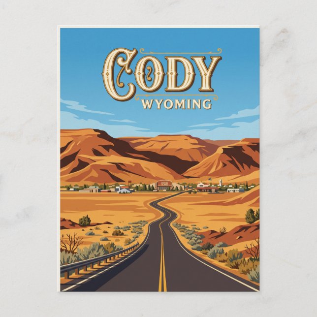 Cartão Postal Cody EUA (Frente)