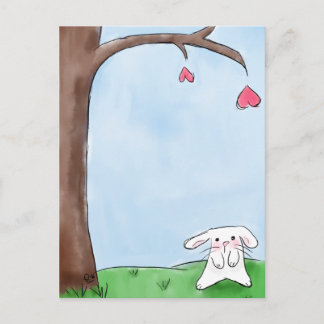 Cartão Postal Coelhinho branco bonito