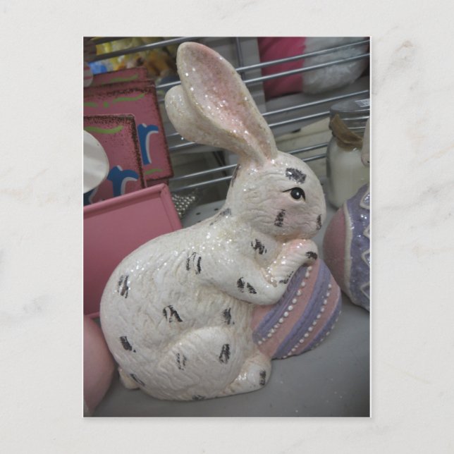 Cartão Postal Coelhinho Com Ovo (Frente)