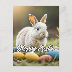 Cartão Postal Coelhinho De Páscoa Bonito
