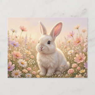 Cartão Postal Coelho Branco