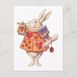 CARTÃO POSTAL COELHO BRANCO ARAUTO - ALICE NO PAÍS DAS MARAVILHA