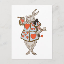 Cartão Postal Coelho Branco Aventura de Alice
